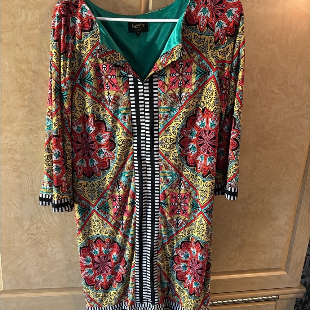 Laundry by Shelli‎ Segal multicolored lined floral dress Size 6